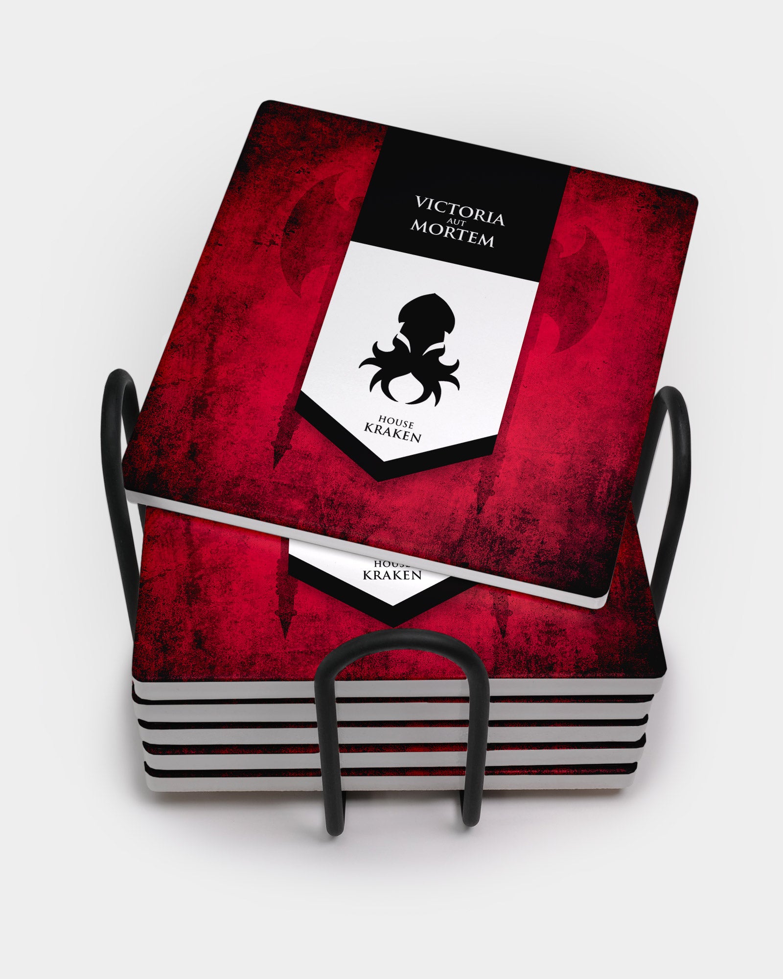 Red House Kraken Square Coaster Set